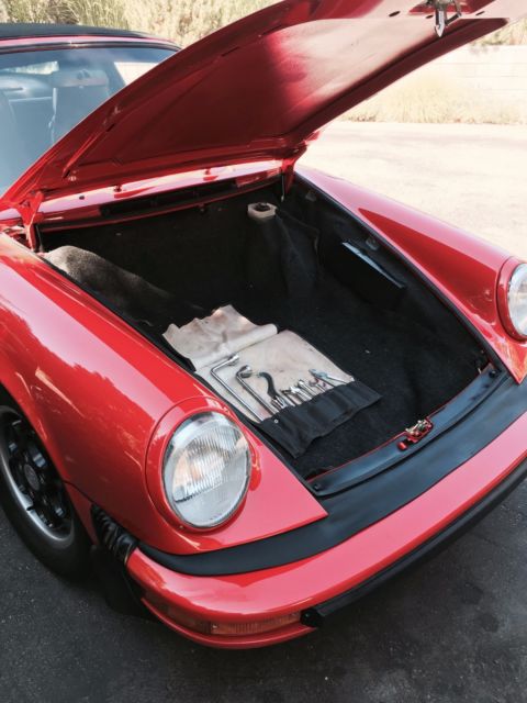 1985 Red Porsche 911 Convertible