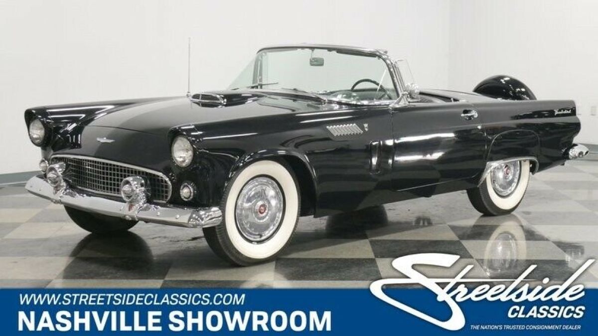 1956 Black Ford Thunderbird Convertible