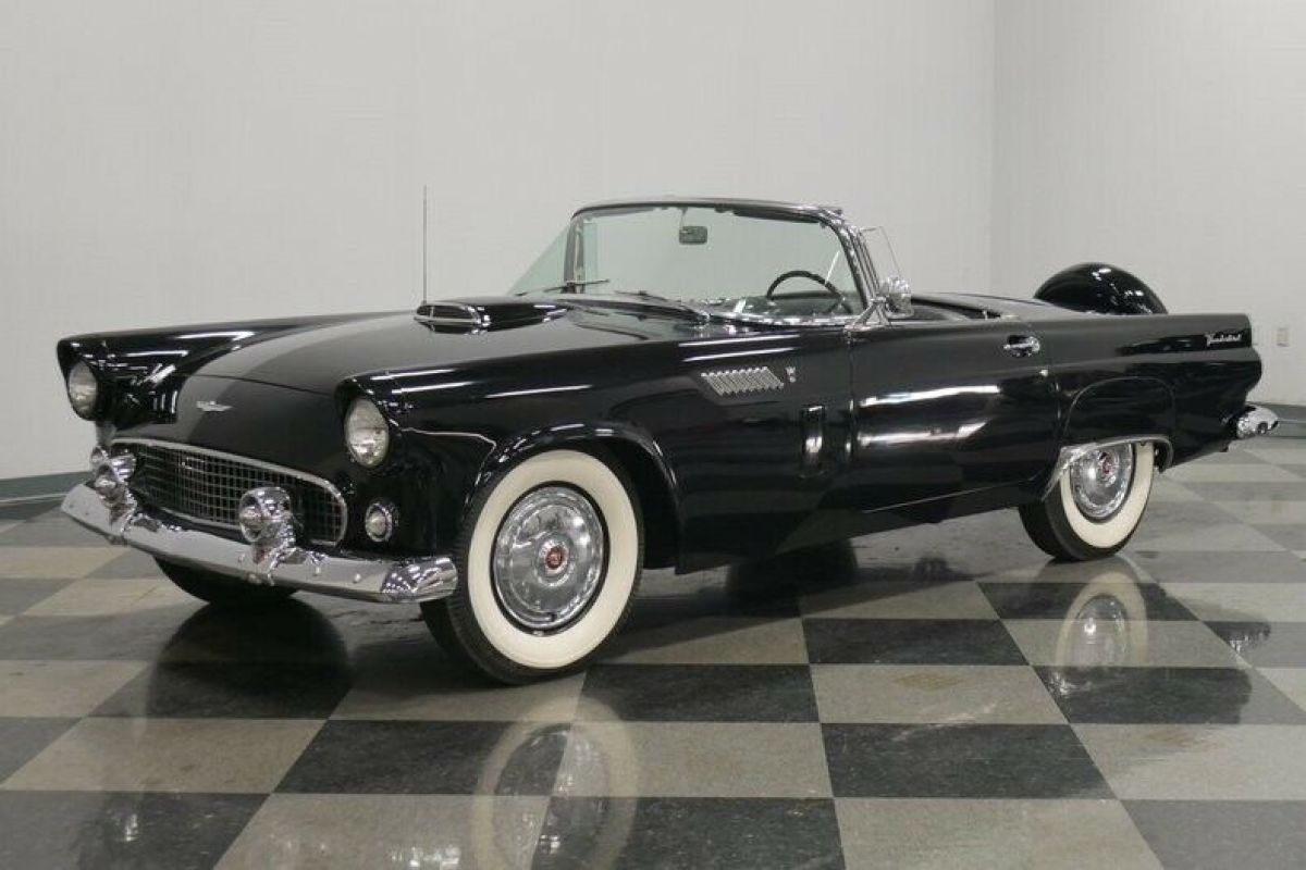 1956 Black Ford Thunderbird Convertible