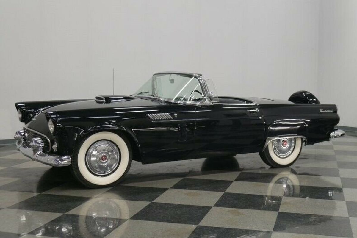 1956 Black Ford Thunderbird Convertible