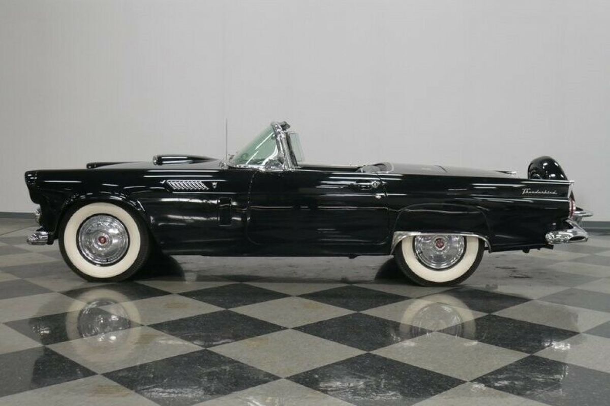 1956 Black Ford Thunderbird Convertible