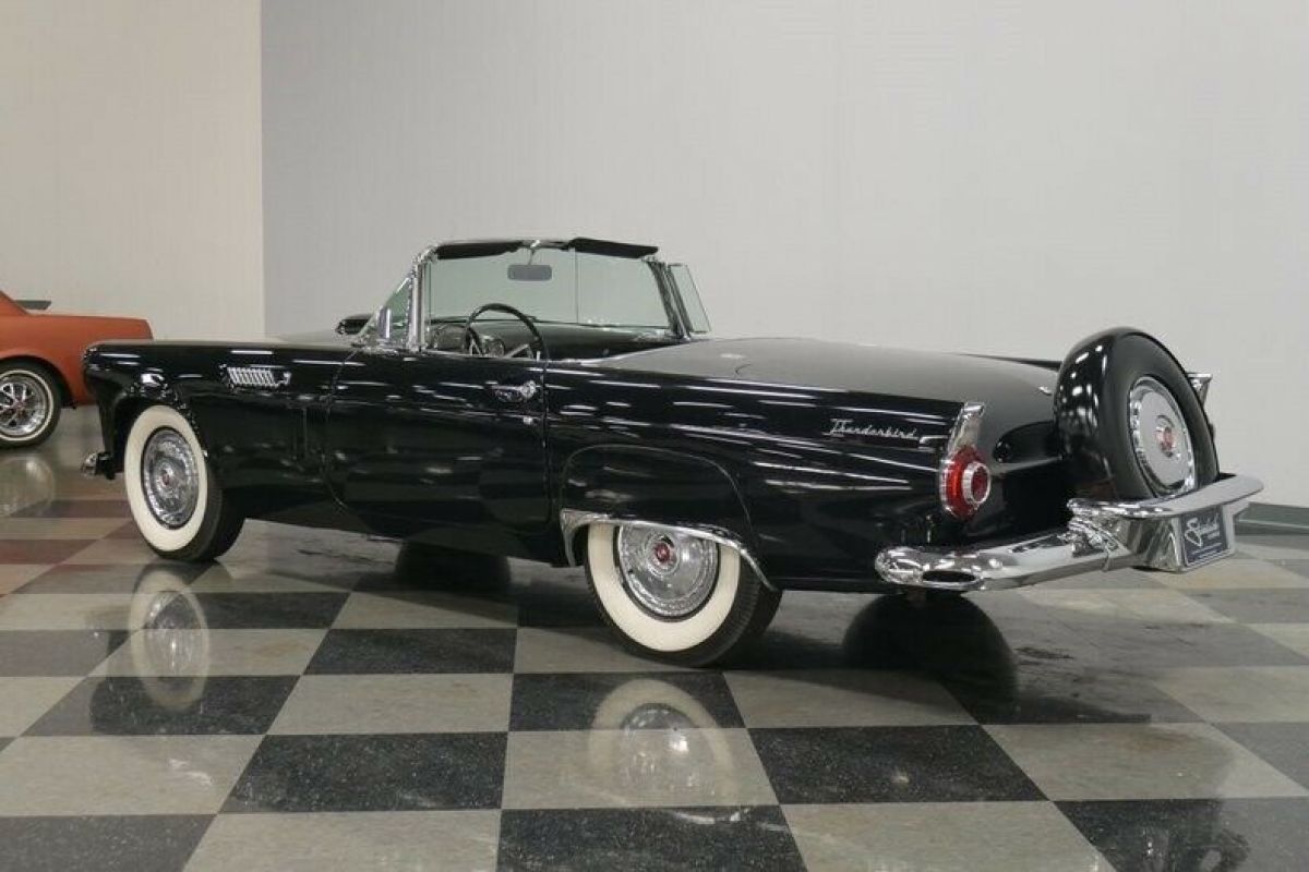 1956 Black Ford Thunderbird Convertible