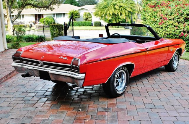 1969 Red Chevrolet Chevelle Convertible