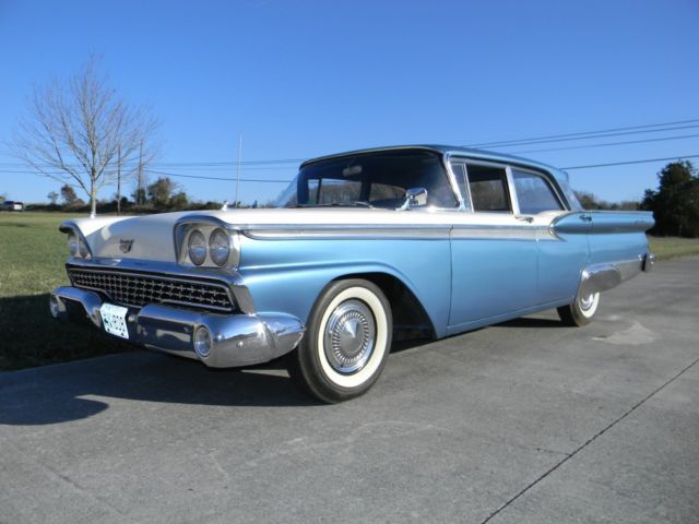 1959 Blue Ford Fairlane Sedan