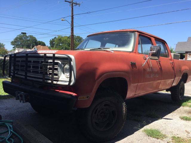 1975 Red Dodge Power Wagon Crew Cab Pickup