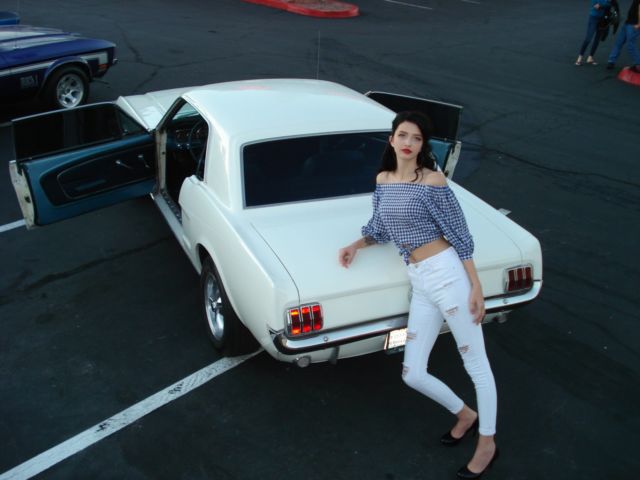 1966 White Ford Mustang 2DR