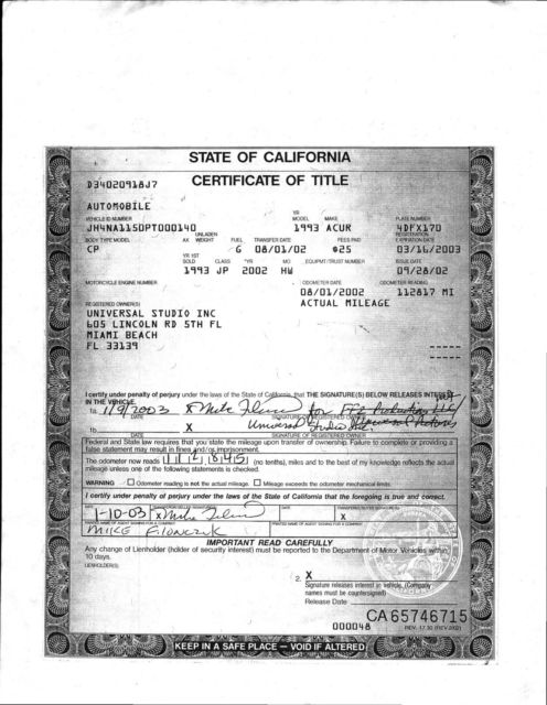 1993 Red Acura NSX Coupe