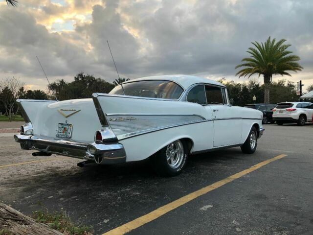 1957 White Chevrolet Bel Air/150/210 Coupe