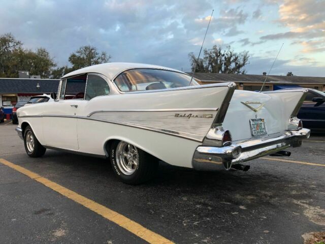 1957 White Chevrolet Bel Air/150/210 Coupe