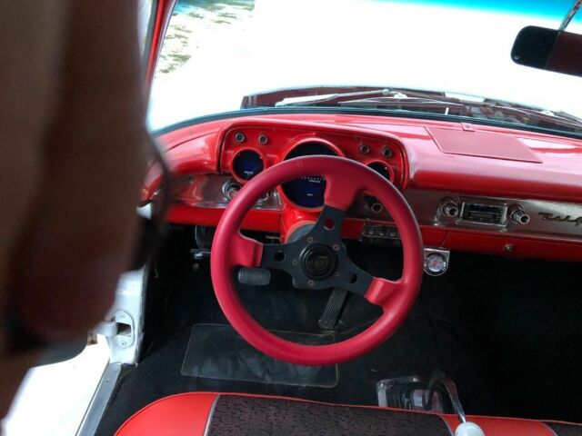 1957 White Chevrolet Bel Air/150/210 Coupe