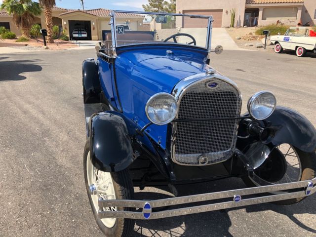 1929 Blue Ford Model A Convertible