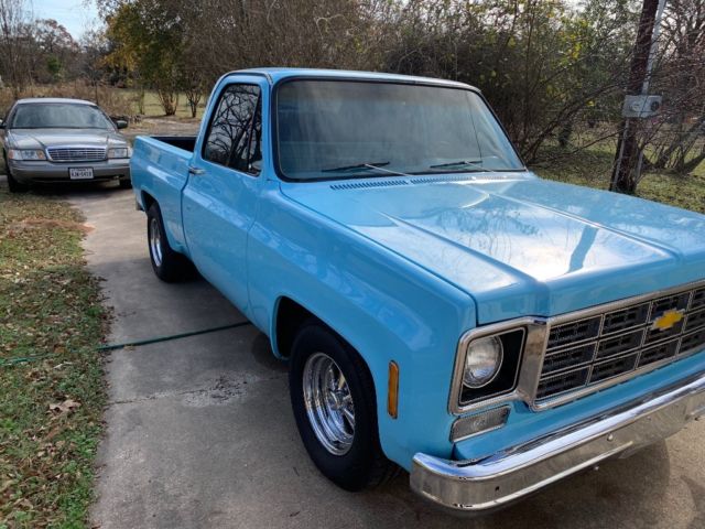 1977 Blue Chevrolet C-10 Standard Cab Pickup