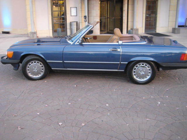 1988 Blue Mercedes-Benz SL-Class Convertible