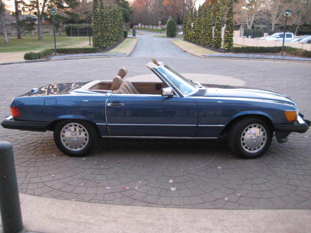 1988 Blue Mercedes-Benz SL-Class Convertible