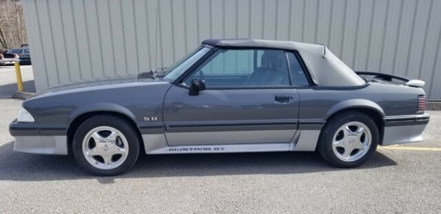 1988 Gray Ford Mustang Convertible