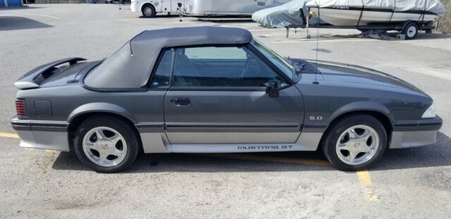 1988 Gray Ford Mustang Convertible