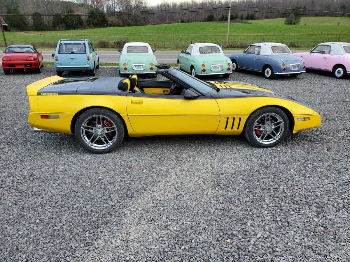 1989 Yellow Chevrolet Corvette Convertible
