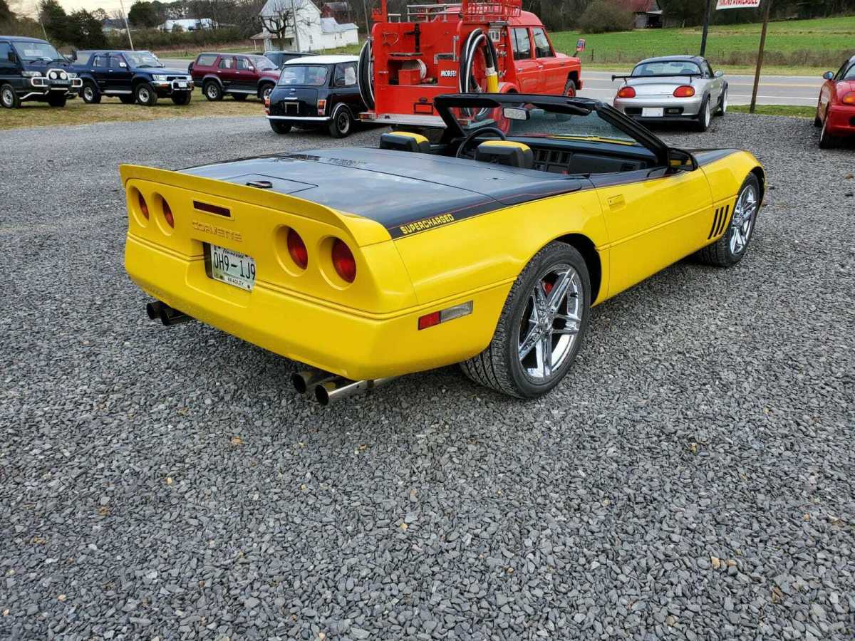 1989 Yellow Chevrolet Corvette Convertible