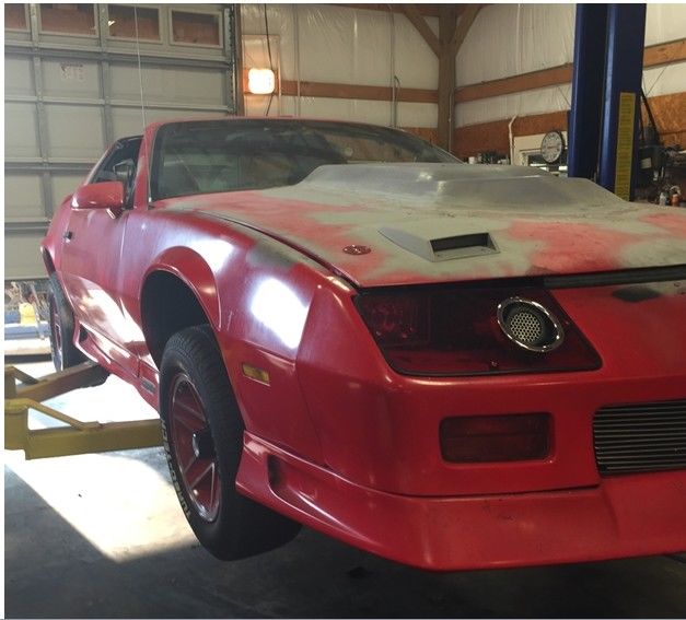 1986 Red primed Chevrolet Camaro Coupe