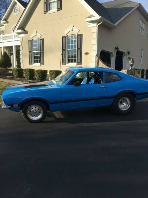 1971 Blue Ford maverick 2 dr