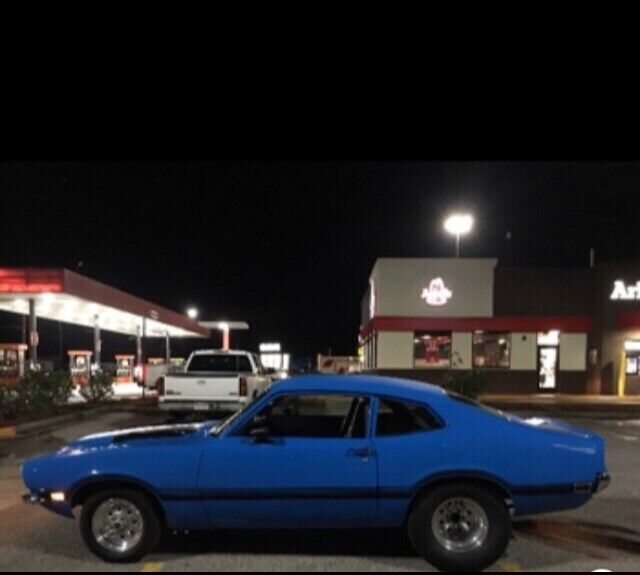 1971 Blue Ford maverick 2 dr