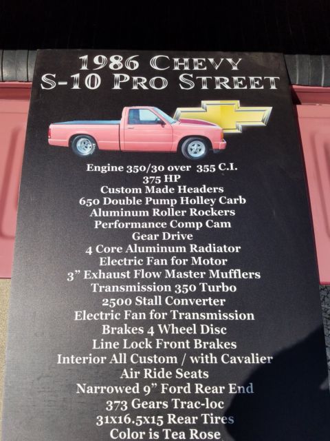 1986 TEA ROSE Chevrolet S-10 Standard Cab Pickup