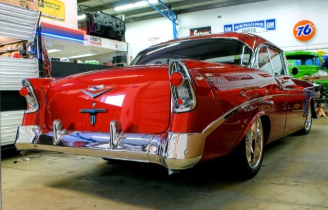 1956 Red Chevrolet Bel Air/150/210