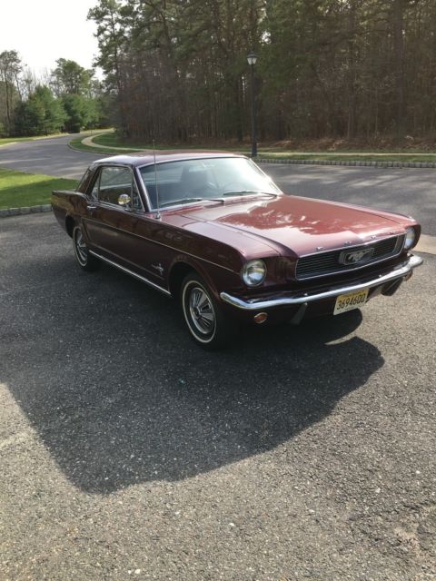 1966 Burgundy Ford Mustang Coupe