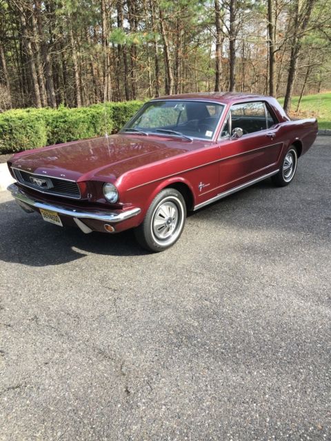 1966 Burgundy Ford Mustang Coupe