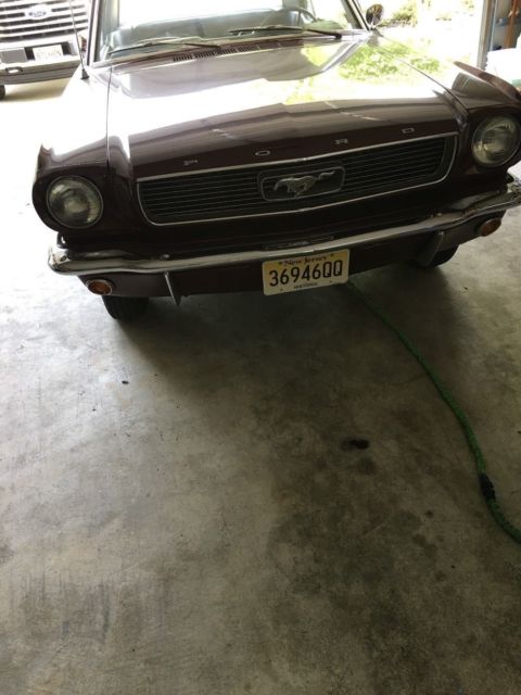1966 Burgundy Ford Mustang Coupe