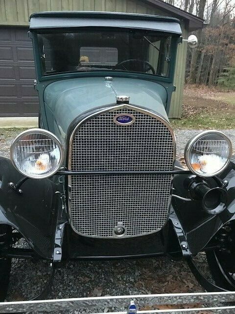 1929 Chelsea Blue and Bonnie Gray Ford Model A Sedan