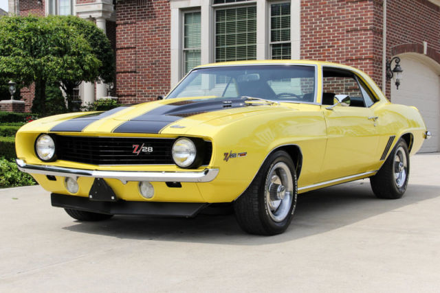 1969 Yellow Chevrolet Camaro Coupe
