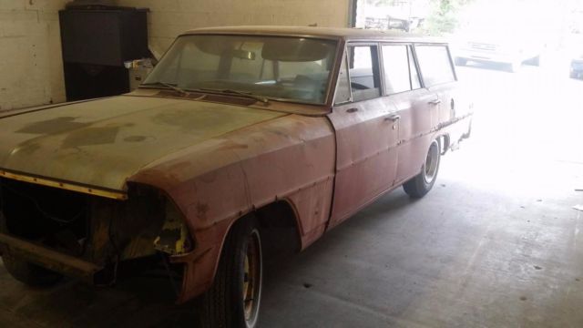 1967 Red Chevrolet Nova Wagon