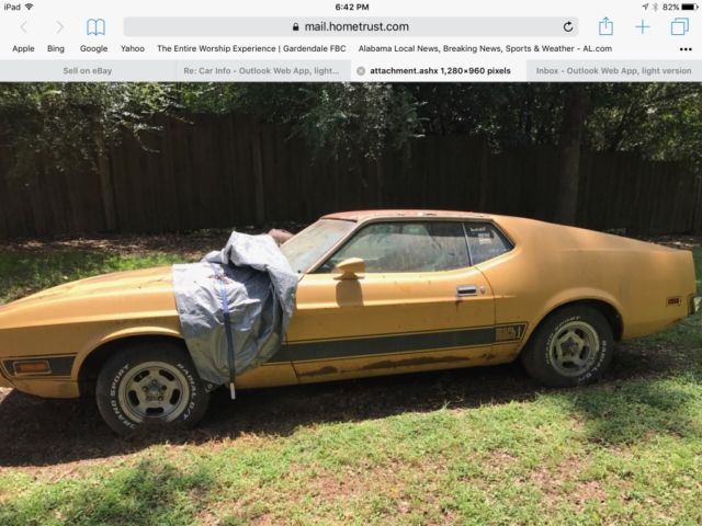 1973 Gold Ford Mustang Fastback
