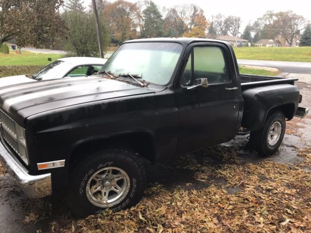 1982 Black Chevrolet C-10 Standard Cab Pickup