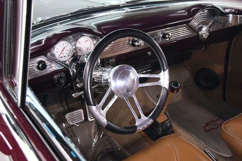 1955 Brandy wine Chevrolet Bel Air/150/210 Hardtop