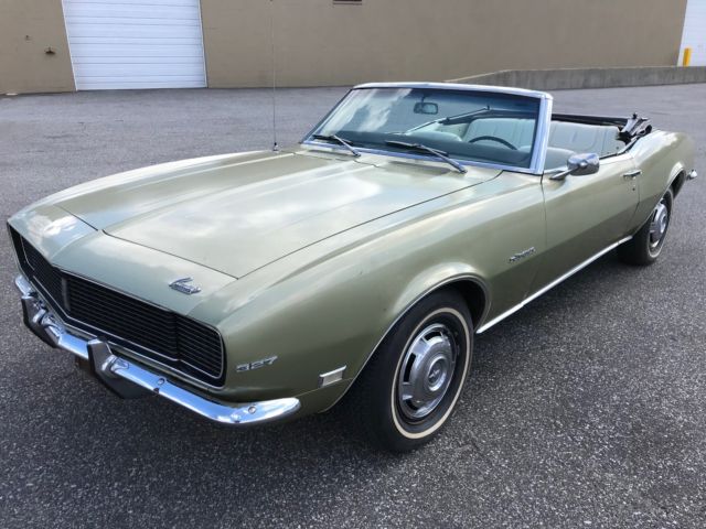 1968 Green Chevrolet Camaro Convertible