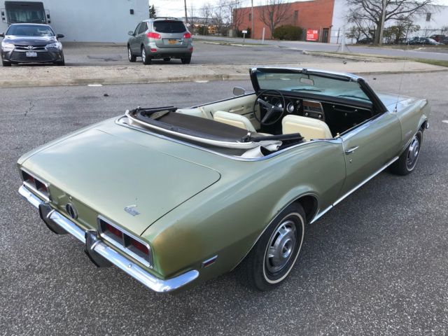 1968 Green Chevrolet Camaro Convertible