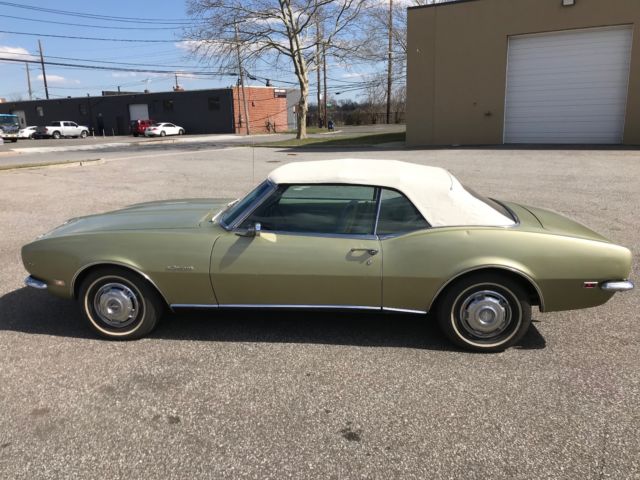 1968 Green Chevrolet Camaro Convertible