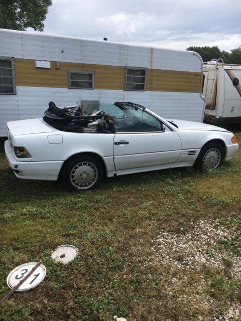 1992 White Mercedes-Benz SL-Class Convertible