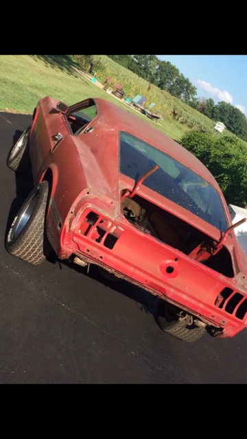 1969 T5 Candyapple Red with Low Gloss Black Ford Mustang Sportsroof