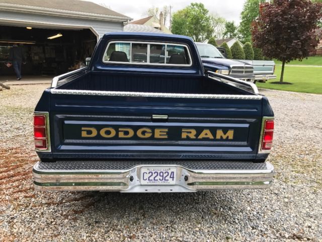 1982 Matallic Blue Dodge Ram 1500 Short Bed