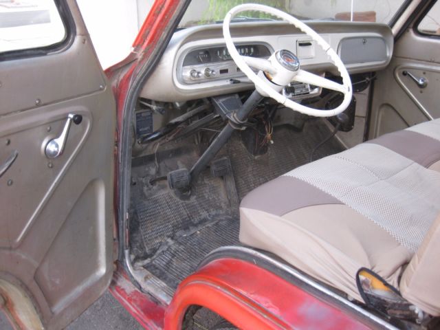 1963 Red Chevrolet Corvair Standard Cab Pickup