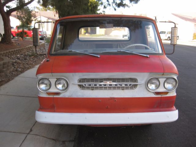 1963 Red Chevrolet Corvair Standard Cab Pickup