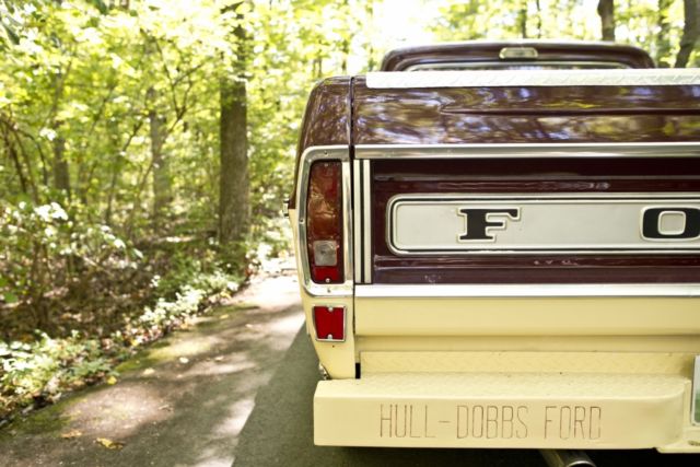 1969 Burgundy Ford F-100 Standard Cab Pickup