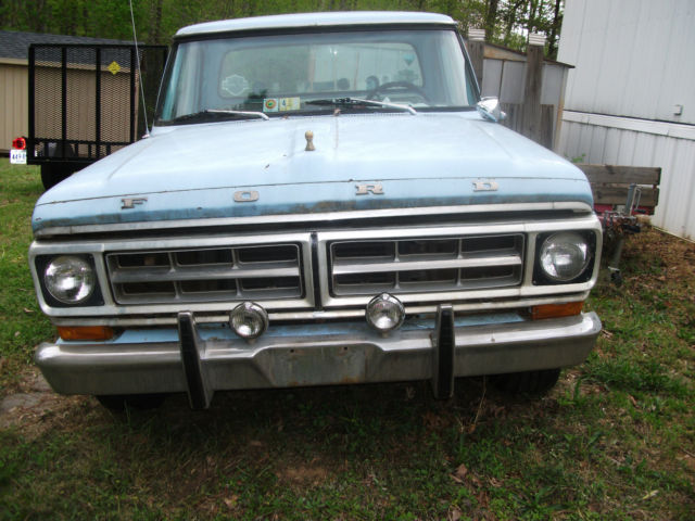 1972 Blue Ford F-100 Standard Cab Pickup