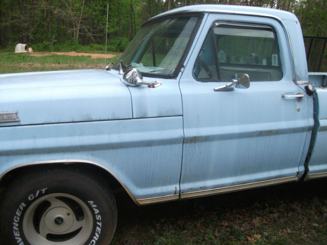 1972 Blue Ford F-100 Standard Cab Pickup