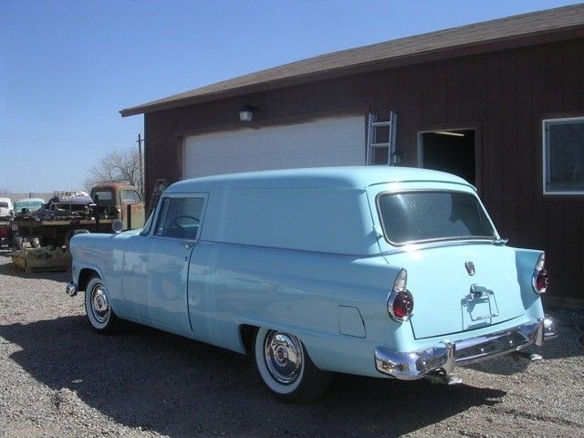 1955 Malibu Blue Ford Sedan Delivery Station Wagon Shape from the era