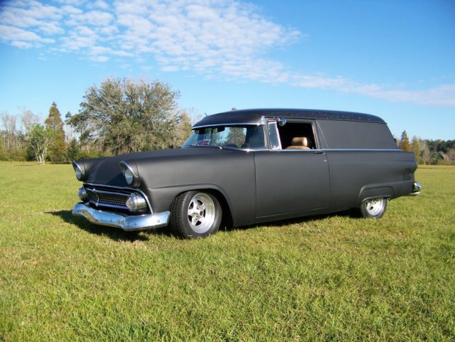 1955 flat black enamal/gloss metal flake roof Ford Sedan Delivery Sedan Delivery
