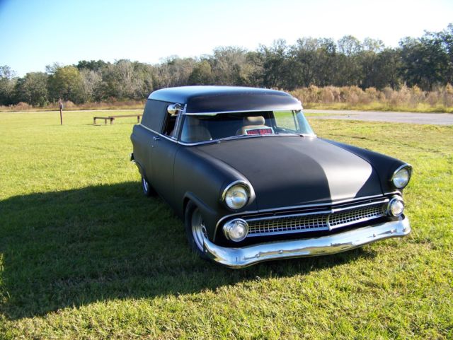 1955 flat black enamal/gloss metal flake roof Ford Sedan Delivery Sedan Delivery